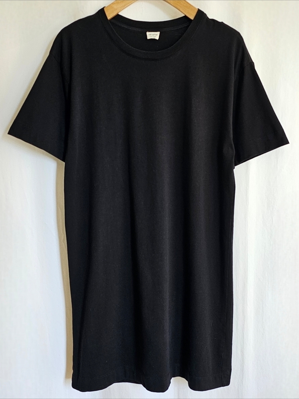 Aritzia Wilfred Free Black Short Sleeve T-Shirt Dress